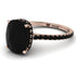 Hidden Halo Cushion Black Diamond Ring - Alayna No. 38 image 1