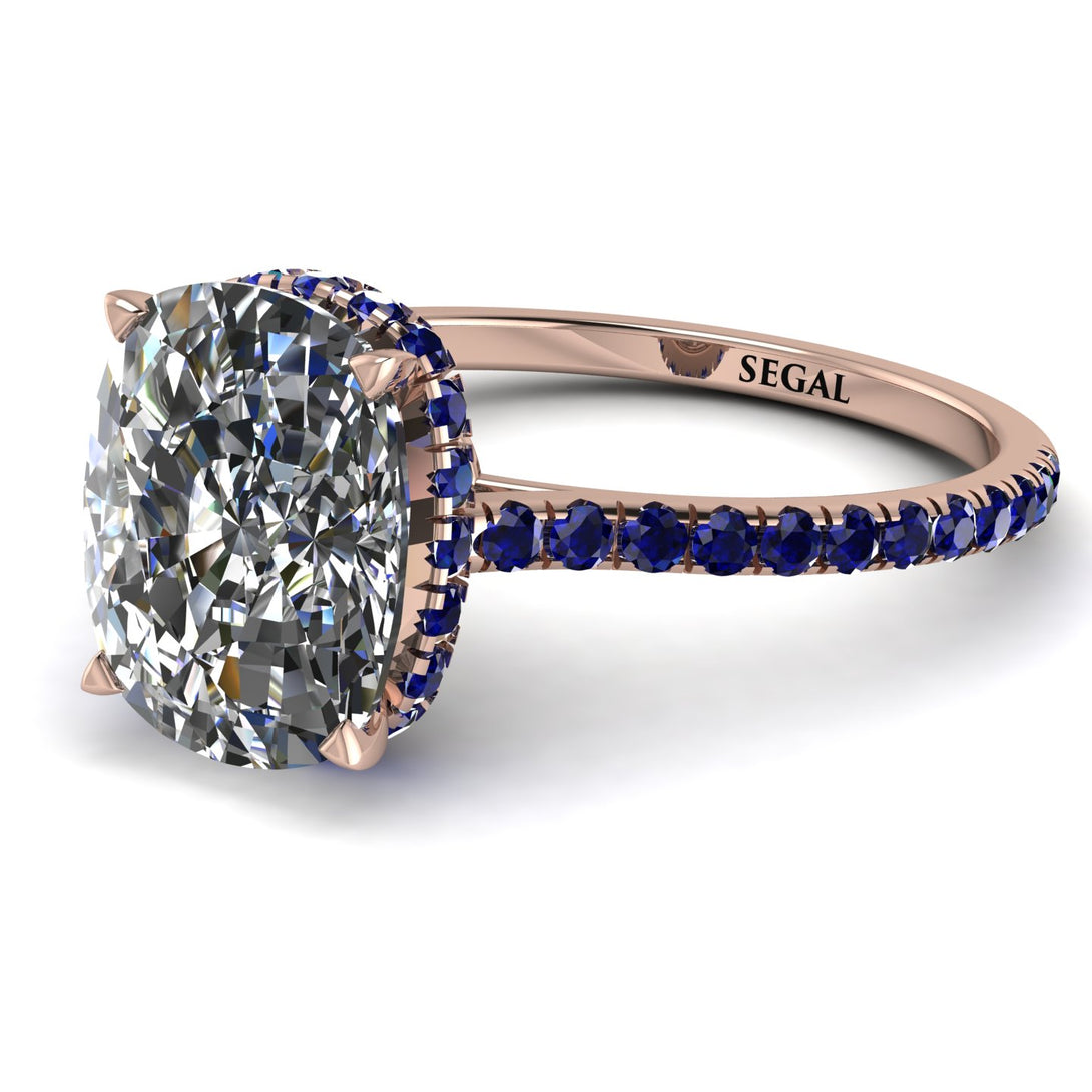 Hidden Halo Cushion Diamond Ring - Alayna No. 62
