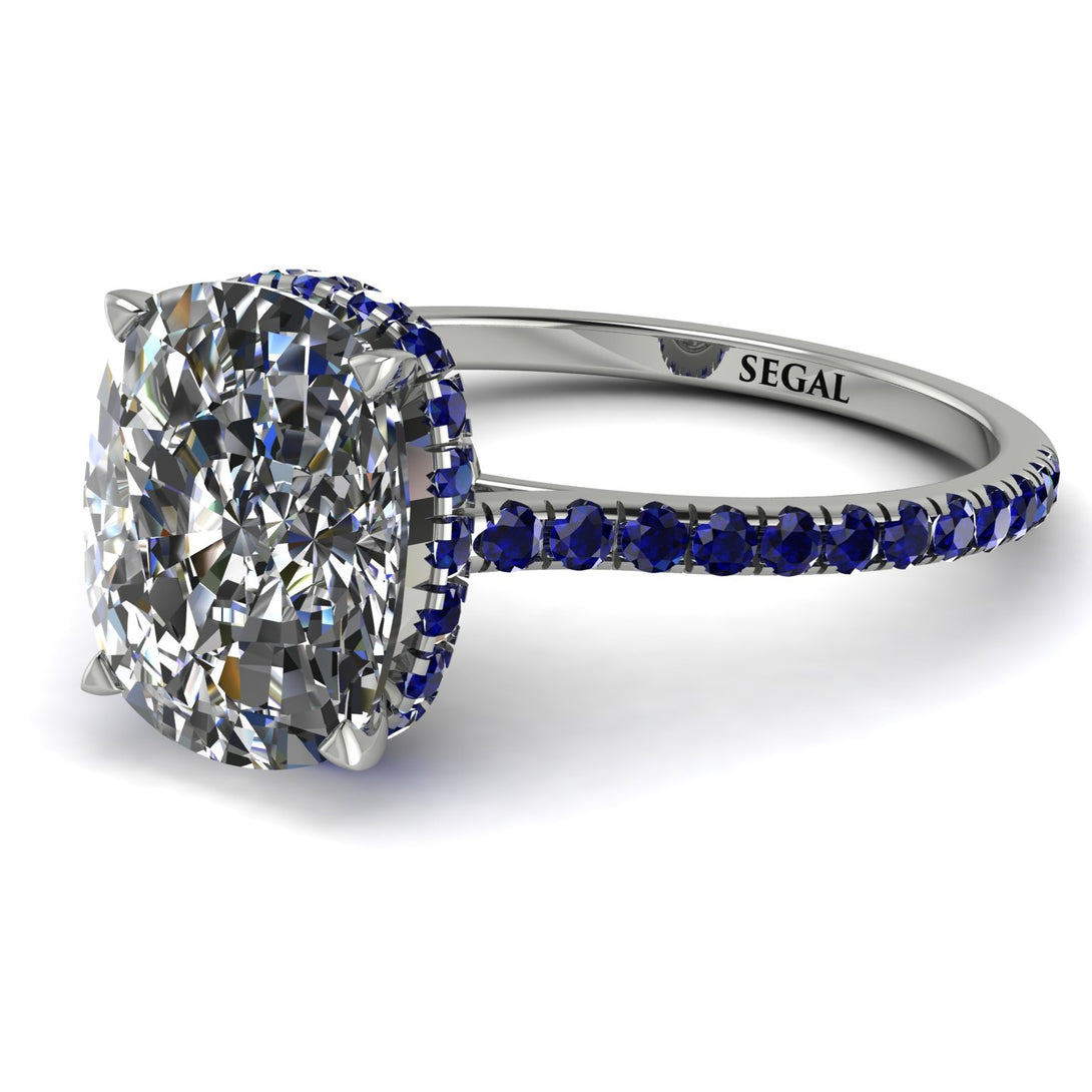 Hidden Halo Cushion Diamond Ring - Alayna No. 63