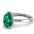 Hidden Halo Pear Emerald Engagement Ring - Mary No. 6 image 1