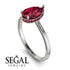 Hidden Halo Pear Ruby Engagement Ring - Mary No. 57 image 2