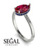 Hidden Halo Pear Ruby Engagement Ring - Mary No. 72 image 2