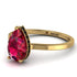 Hidden Halo Pear Ruby Engagement Ring - Mary No. 40 image 1