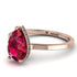 Hidden Halo Pear Ruby Engagement Ring - Mary No. 11 image 1