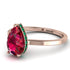 Hidden Halo Pear Ruby Engagement Ring - Mary No. 26 image 1