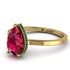 Hidden Halo Pear Ruby Engagement Ring - Mary No. 25 image 1