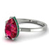 Hidden Halo Pear Ruby Engagement Ring - Mary No. 27 image 1
