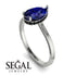 Hidden Halo Pear Sapphire Engagement Ring - Mary No. 45 image 2