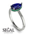 Hidden Halo Pear Sapphire Engagement Ring - Mary No. 30 image 2