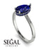 Hidden Halo Pear Sapphire Engagement Ring - Mary No. 75 image 2