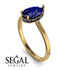 Hidden Halo Pear Sapphire Engagement Ring - Mary No. 73 image 2
