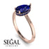 Hidden Halo Pear Sapphire Engagement Ring - Mary No. 74 image 2