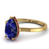 Hidden Halo Pear Sapphire Engagement Ring - Mary No. 58 image 1