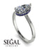 Hidden Halo Pear Diamond Engagement Ring - Mary No. 63 image 2