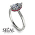 Hidden Halo Pear Diamond Engagement Ring - Mary No. 48 image 2