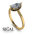 Hidden Halo Pear Diamond Engagement Ring - Mary No. 31 image 2