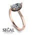 Hidden Halo Pear Diamond Engagement Ring - Mary No. 32 image 2