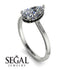 Hidden Halo Pear Diamond Engagement Ring - Mary No. 33 image 2