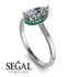 Hidden Halo Pear Diamond Engagement Ring - Mary No. 18 image 2