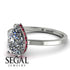 Hidden Halo Pear Diamond Engagement Ring - Mary No. 48 image 10