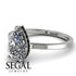 Hidden Halo Pear Diamond Engagement Ring - Mary No. 33 image 10