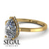 Hidden Halo Pear Diamond Engagement Ring - Mary No. 1 image 10