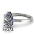 Hidden Halo Pear Diamond Engagement Ring - Mary No. 63 image 10