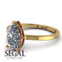 Hidden Halo Pear Diamond Engagement Ring - Mary No. 46 image 10
