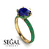 Hidden Halo Round Emerald Engagement Ring - Ashley No. 28 image 2
