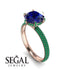 Hidden Halo Round Emerald Engagement Ring - Ashley No. 29 image 2