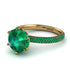 Hidden Halo Round Emerald Engagement Ring - Ashley No. 19 image 1