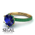 Hidden Halo Round Emerald Engagement Ring - Ashley No. 28 image 10