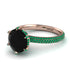 Hidden Halo Round Emerald Engagement Ring - Ashley No. 23 image 1