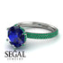 Hidden Halo Round Emerald Engagement Ring - Ashley No. 30 image 10