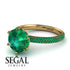 Hidden Halo Round Emerald Engagement Ring - Ashley No. 19 image 10