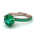 Hidden Halo Round Emerald Engagement Ring - Ashley No. 20 image 1