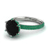 Hidden Halo Round Emerald Engagement Ring - Ashley No. 24 image 1