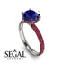 Hidden Halo Round Ruby Engagement Ring - Ashley No. 60 image 2