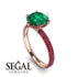 Hidden Halo Round Ruby Engagement Ring - Ashley No. 50 image 2