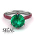 Hidden Halo Round Ruby Engagement Ring - Ashley No. 51 image 3