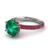 Hidden Halo Round Ruby Engagement Ring - Ashley No. 51 image 1