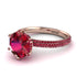 Hidden Halo Round Ruby Engagement Ring - Ashley No. 56 image 1