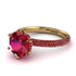 Hidden Halo Round Ruby Engagement Ring - Ashley No. 55 image 1
