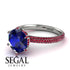 Hidden Halo Round Ruby Engagement Ring - Ashley No. 60 image 10