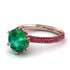Hidden Halo Round Ruby Engagement Ring - Ashley No. 50 image 1