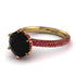 Hidden Halo Round Ruby Engagement Ring - Ashley No. 52 image 1