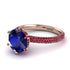 Hidden Halo Round Ruby Engagement Ring - Ashley No. 59 image 1