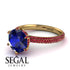 Hidden Halo Round Ruby Engagement Ring - Ashley No. 58 image 10