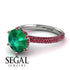 Hidden Halo Round Ruby Engagement Ring - Ashley No. 51 image 10