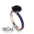 Hidden Halo Round Sapphire Engagement Ring - Ashley No. 68 image 2
